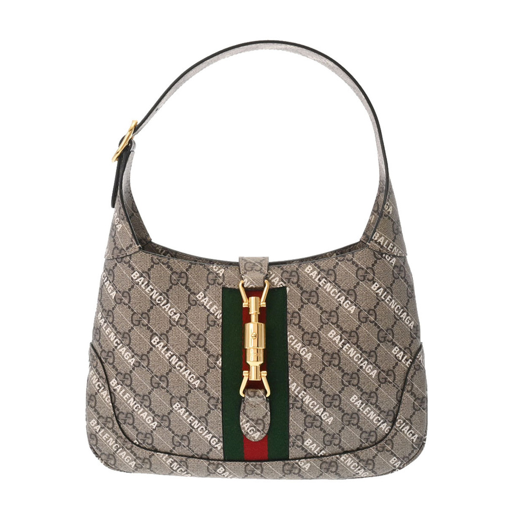 Gucci GG Supreme Jackie Balenciaga The Hacker Brown Beige Handbag